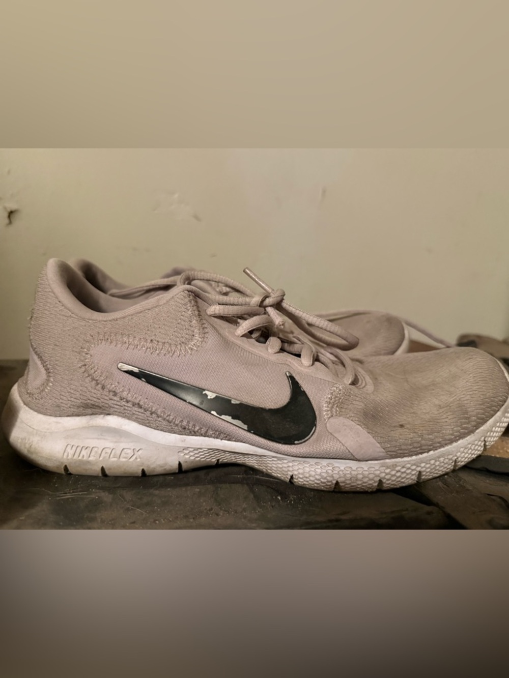 Nike Pale Mauve/Taupe Sneakers with Black Swoosh